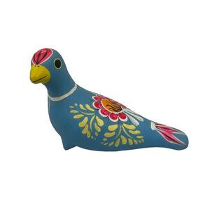 Hand-Painted Mexican Folk Art Bird Sculpture